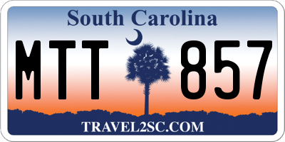 SC license plate MTT857