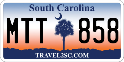 SC license plate MTT858