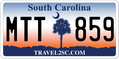 SC license plate MTT859