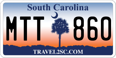 SC license plate MTT860