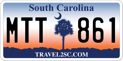 SC license plate MTT861