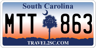 SC license plate MTT863