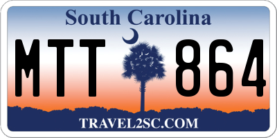 SC license plate MTT864