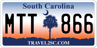 SC license plate MTT866