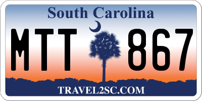 SC license plate MTT867