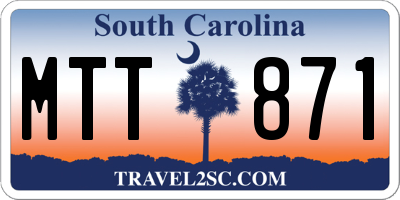 SC license plate MTT871