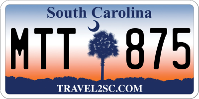 SC license plate MTT875