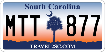 SC license plate MTT877
