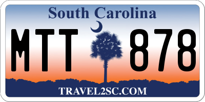 SC license plate MTT878