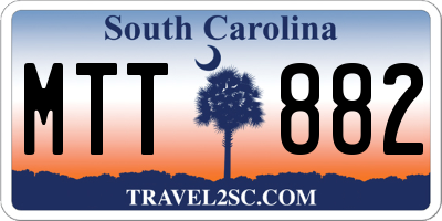 SC license plate MTT882