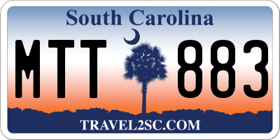 SC license plate MTT883