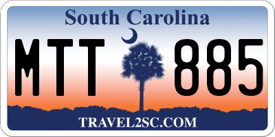 SC license plate MTT885