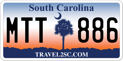 SC license plate MTT886