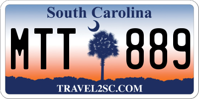 SC license plate MTT889