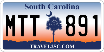 SC license plate MTT891
