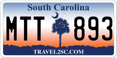 SC license plate MTT893