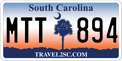 SC license plate MTT894