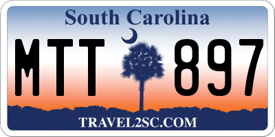 SC license plate MTT897