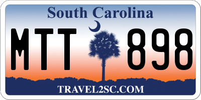 SC license plate MTT898