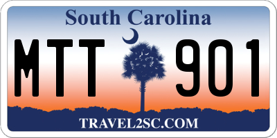 SC license plate MTT901