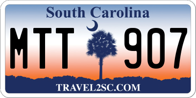 SC license plate MTT907