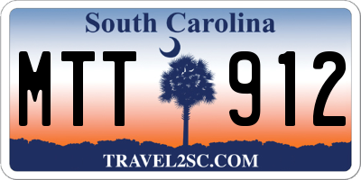 SC license plate MTT912