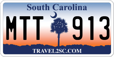 SC license plate MTT913