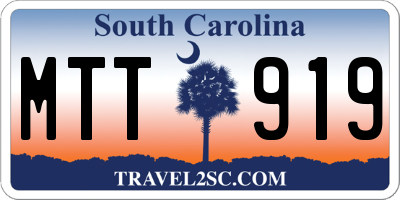SC license plate MTT919