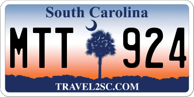 SC license plate MTT924
