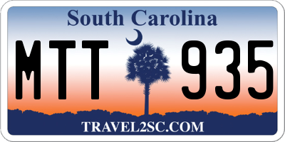 SC license plate MTT935