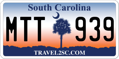 SC license plate MTT939