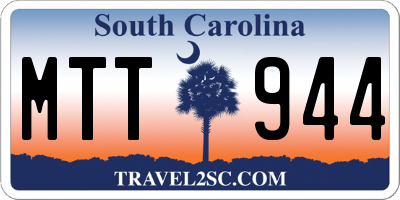SC license plate MTT944
