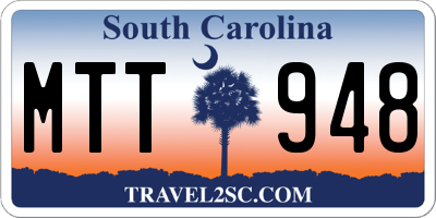 SC license plate MTT948