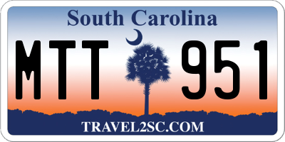 SC license plate MTT951