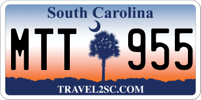 SC license plate MTT955