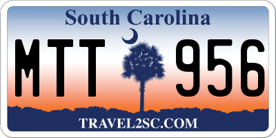 SC license plate MTT956