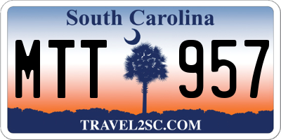 SC license plate MTT957