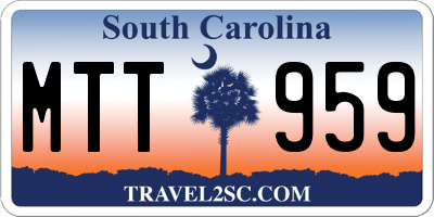SC license plate MTT959