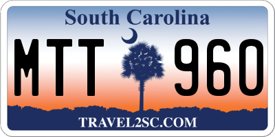 SC license plate MTT960