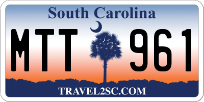 SC license plate MTT961