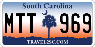 SC license plate MTT969