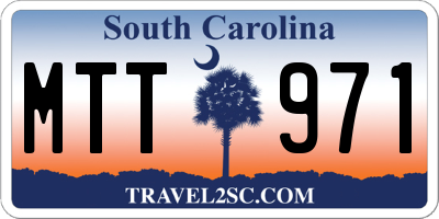 SC license plate MTT971