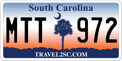 SC license plate MTT972