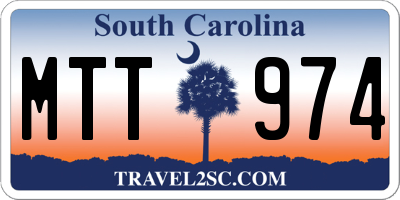 SC license plate MTT974