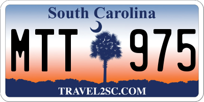 SC license plate MTT975