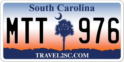 SC license plate MTT976
