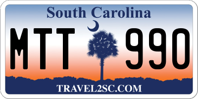 SC license plate MTT990