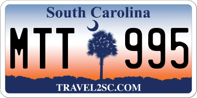 SC license plate MTT995