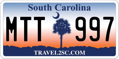 SC license plate MTT997