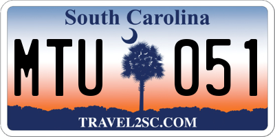 SC license plate MTU051